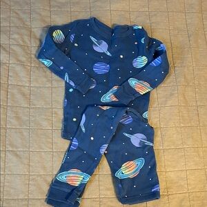 Tea Collection Planet Pajama Set - Navy and Multicolor